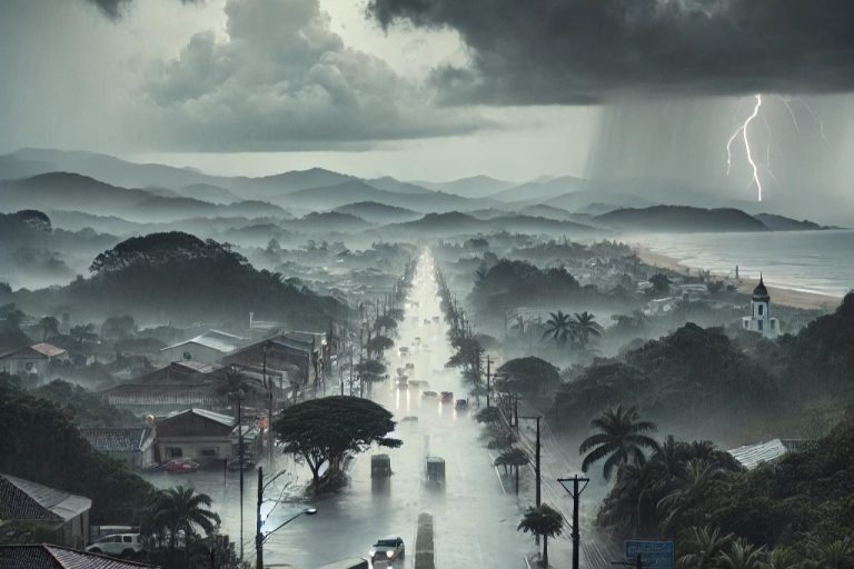 Chuva persistente e risco de temporais até sexta em SC; sol volta no fim de semana