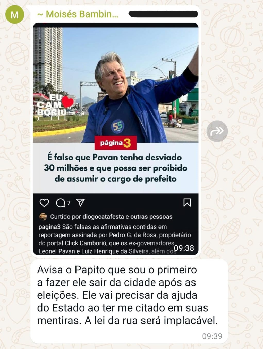 primeira ameaca