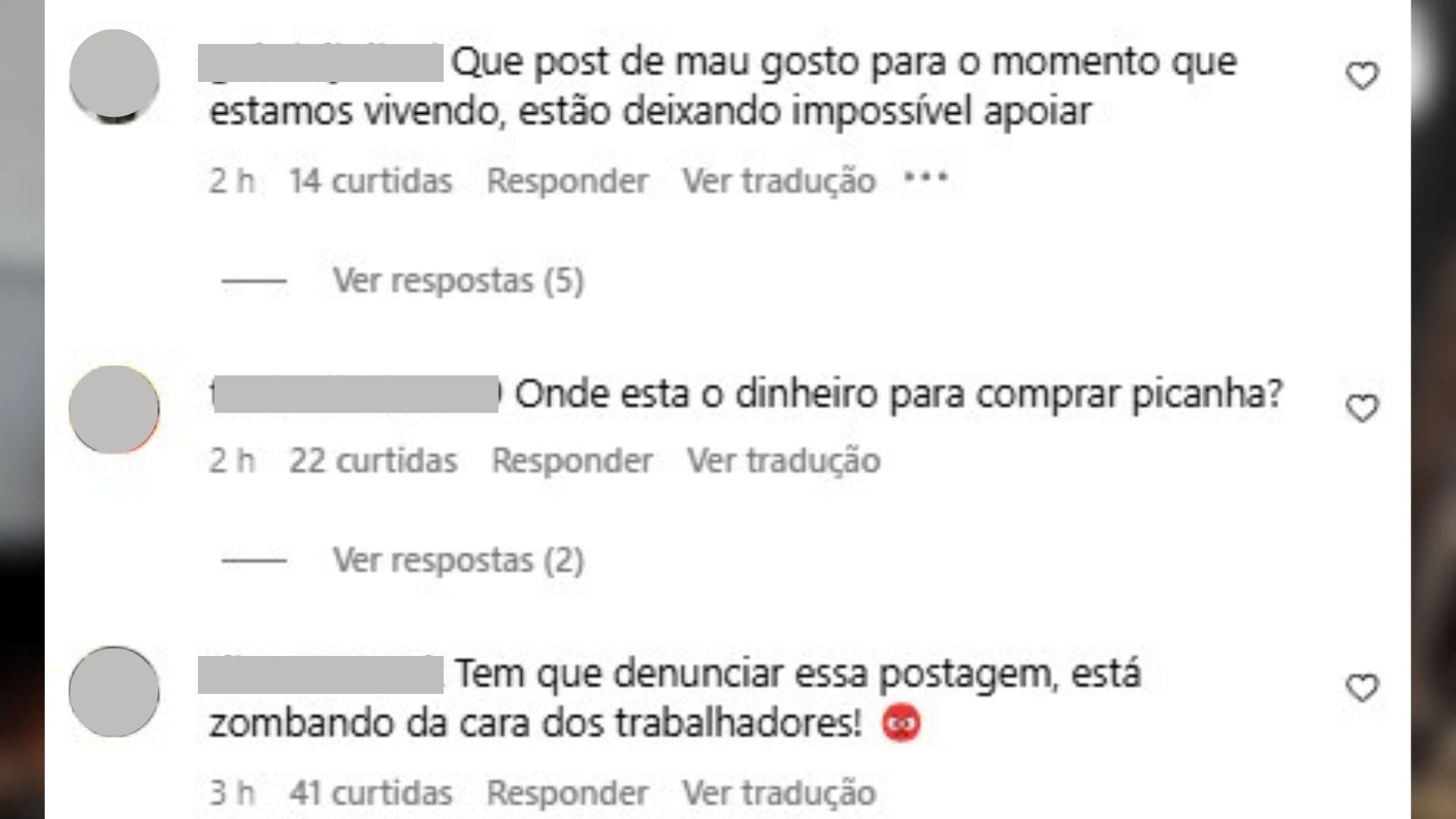 COMENTARIOS EM POST DE ZANATTA